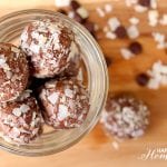 coconut chocolate no bake protein bites