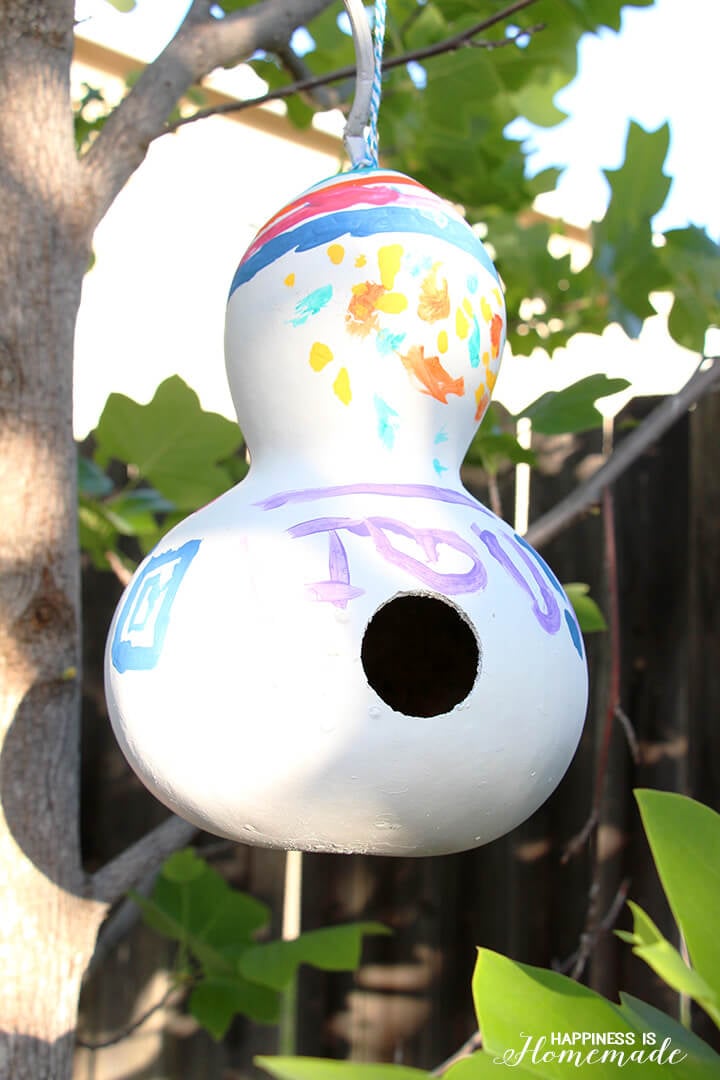 DIY Gourd Birdhouse Kids Craft