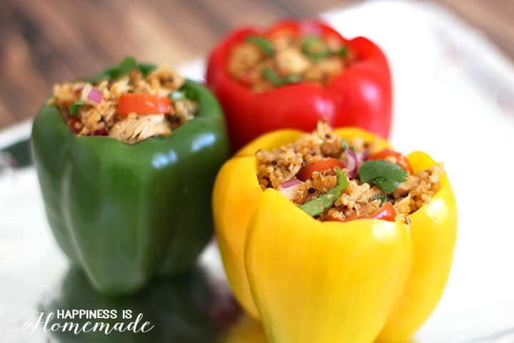Mexican Tuna & Quinoa Stuffed Peppers