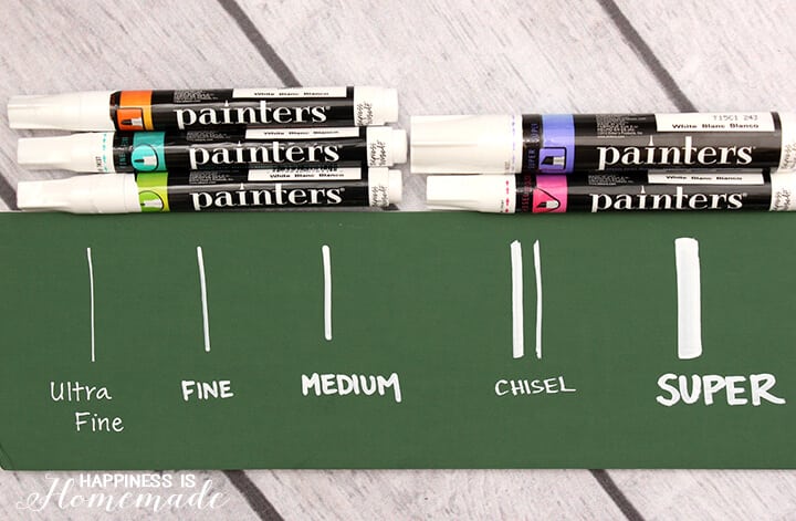 Various Thicknesses of Elmer's Painters Markers