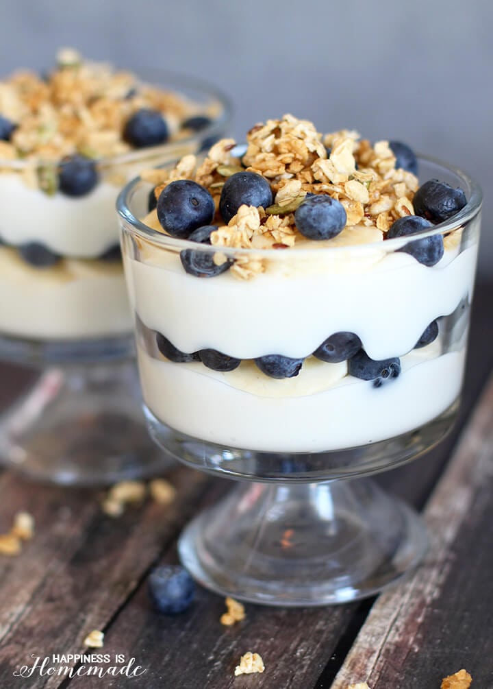 Blueberry & Banana Breakfast Parfaits