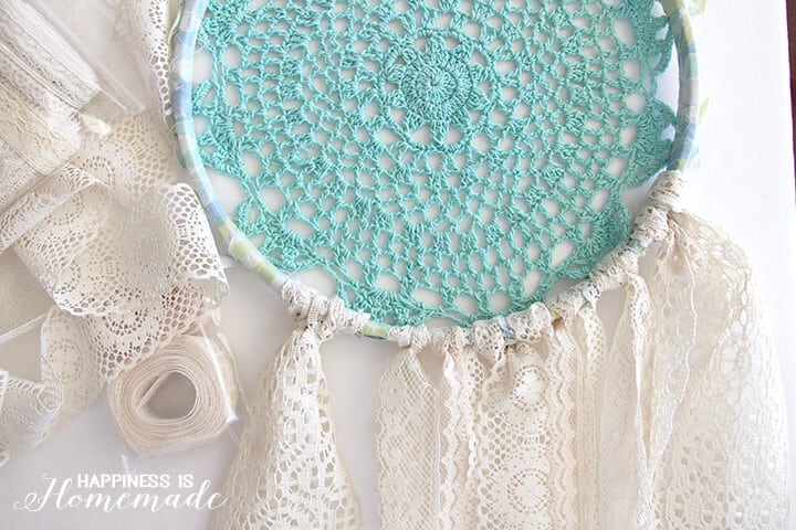 How to Make a Vintage Sheet and Doily Dream Catcher