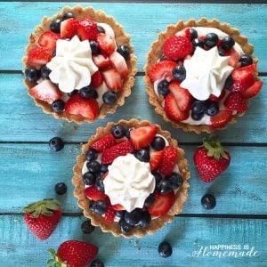 paleo friendly tarts with fresh berries
