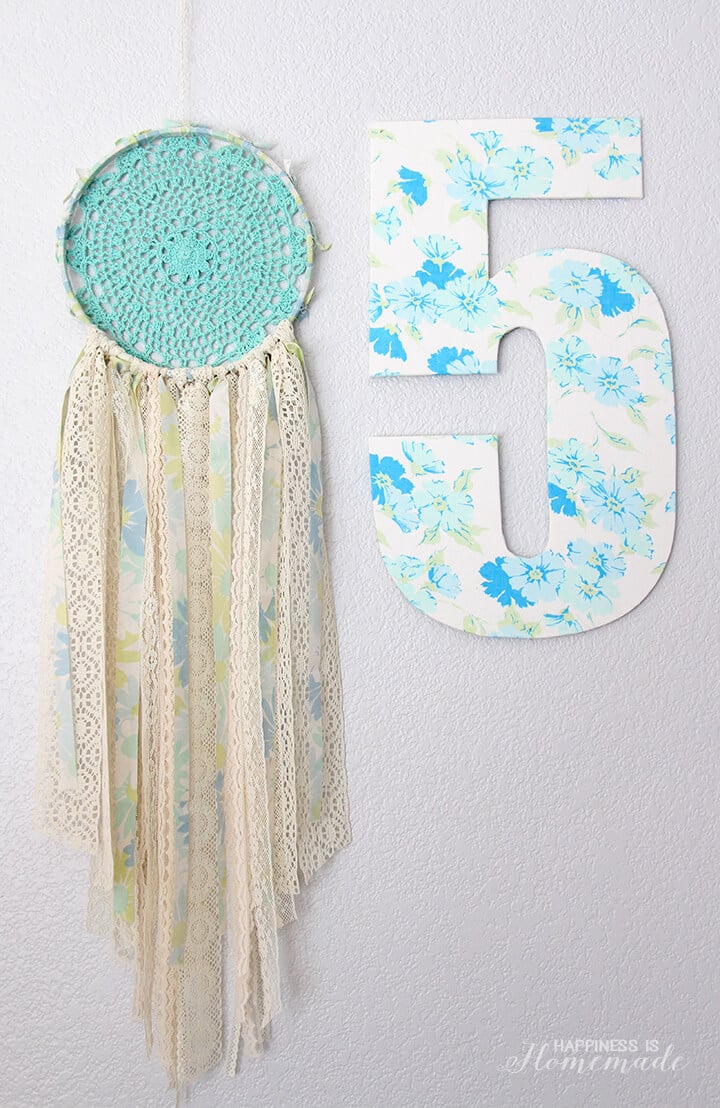 Vintage Sheets Lace and Doily Dream Catcher