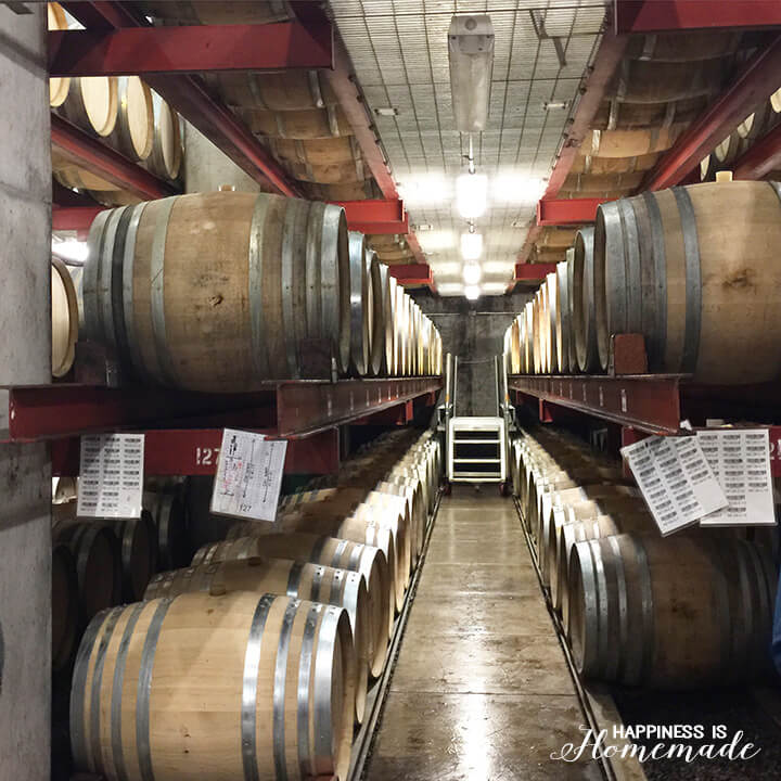 Wine Barrels in the Sonoma-Cutrer Wine Cave