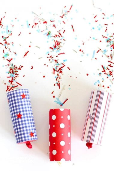 DIY party crackers for 4th of July