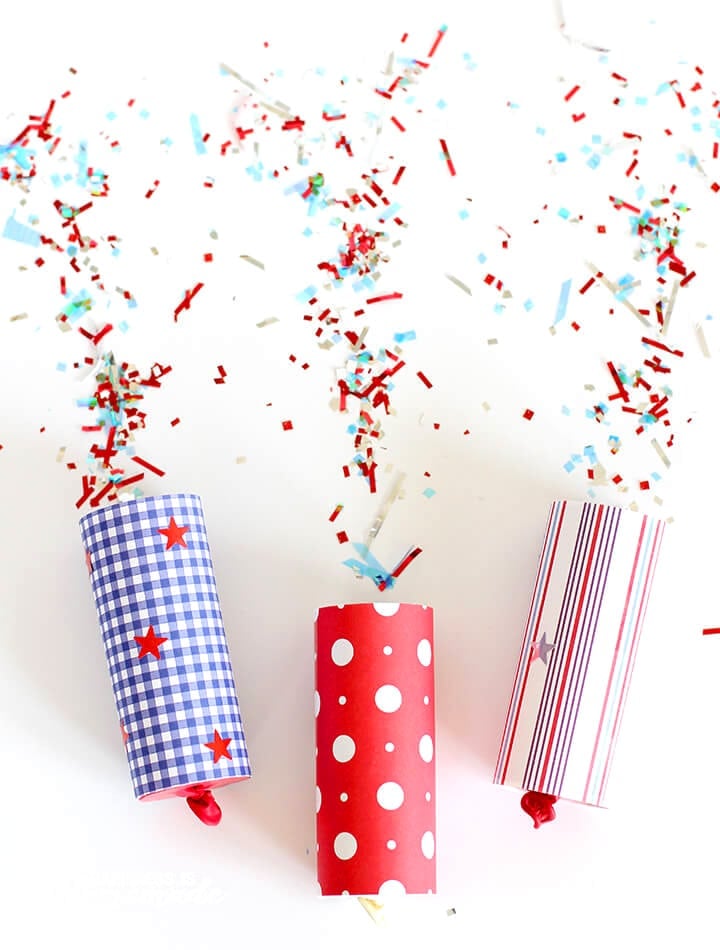 DIY party crackers for 4th of July