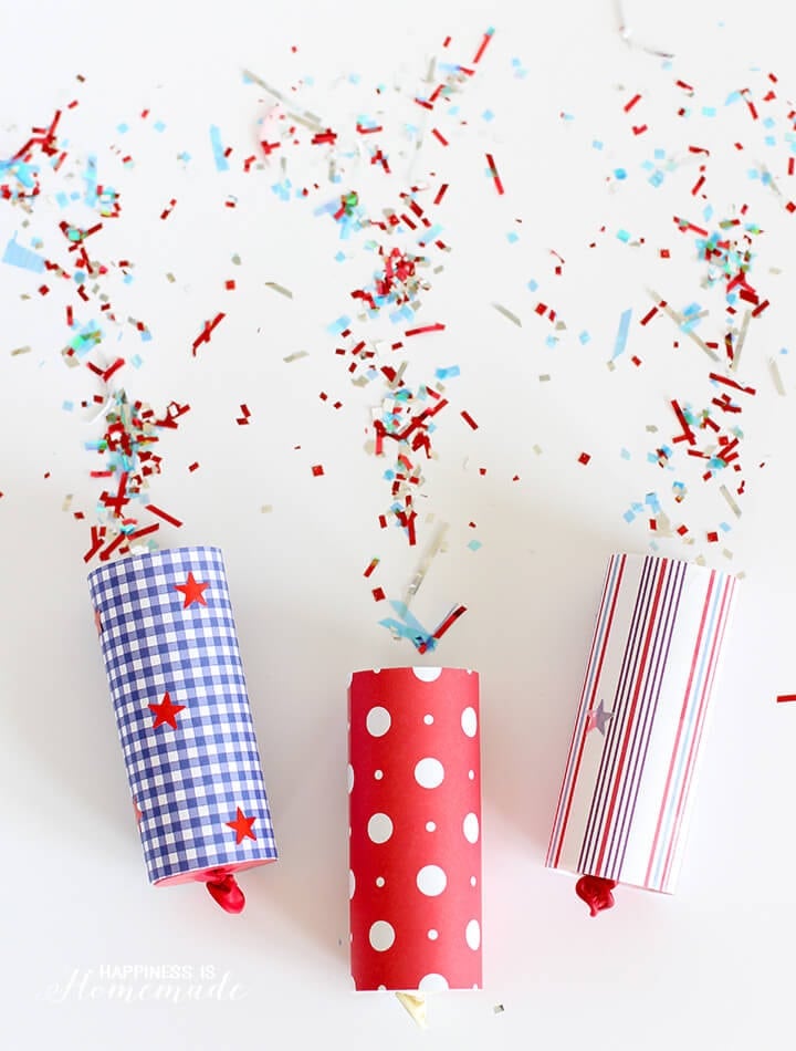 diy confetti poppers for 4th of july