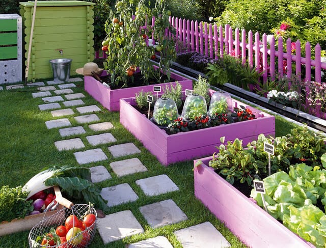 Colorful Garden Beds