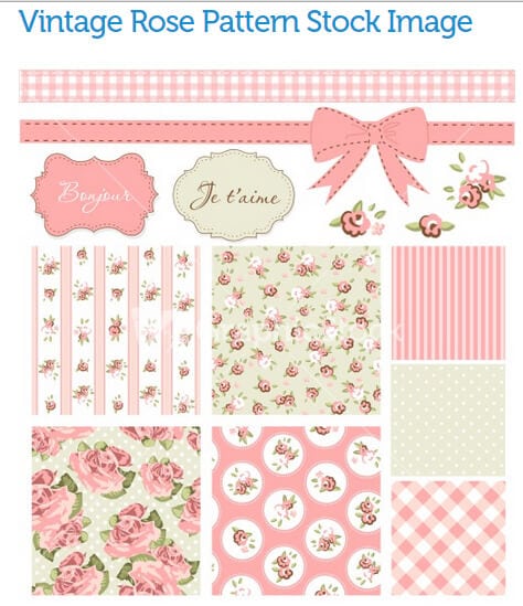 pink floral graphics and embellishments