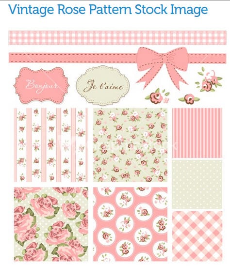 pink floral graphics and embellishments