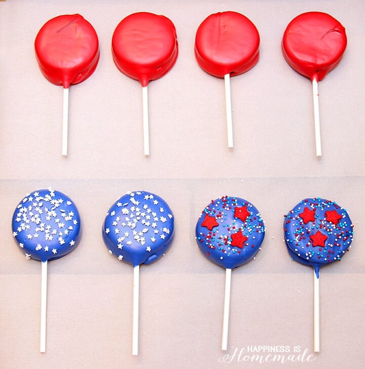 How to Make Oreo Pops for 4th of July