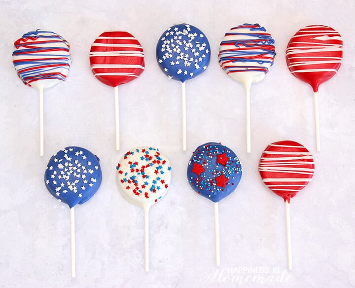 diy oreo pops for fourth of july 