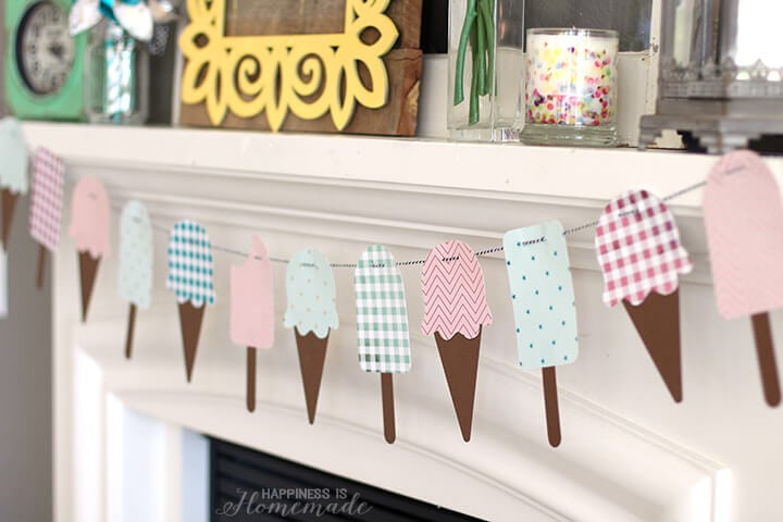 Ice Cream Cone & Popsicle Summer Banner