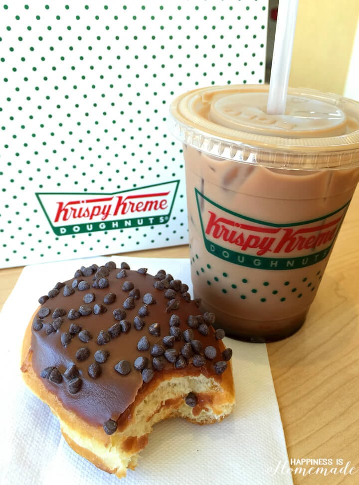 Krispy Kreme Brownie Batter Donut and Mocha Latte Chiller