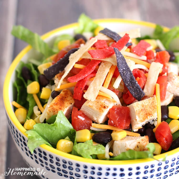 Quick & Easy Fiesta Chicken Taco Salad