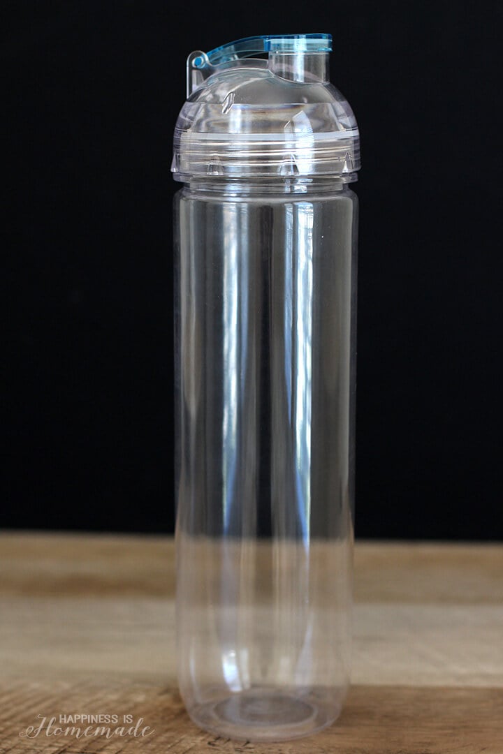 clear plastic water bottle empty