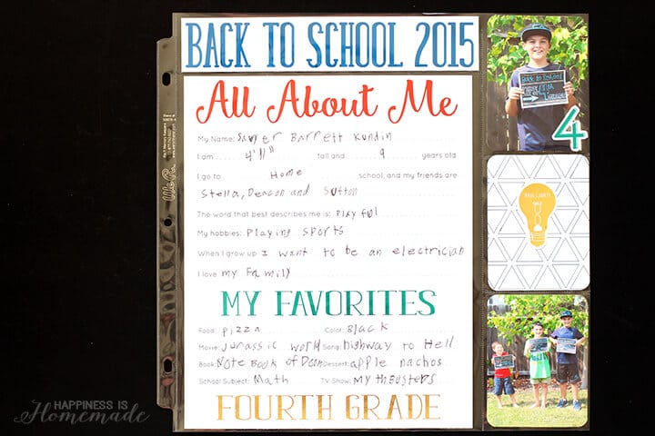 All About Me Back to School Printables