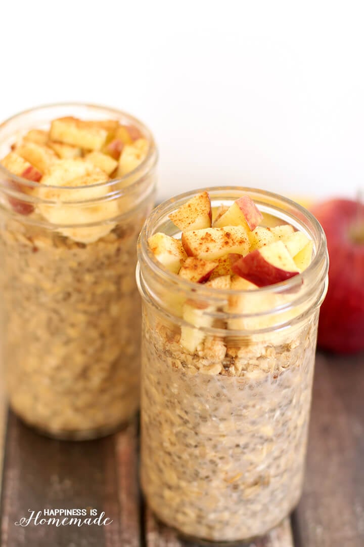 chia oats recipe in mason jars