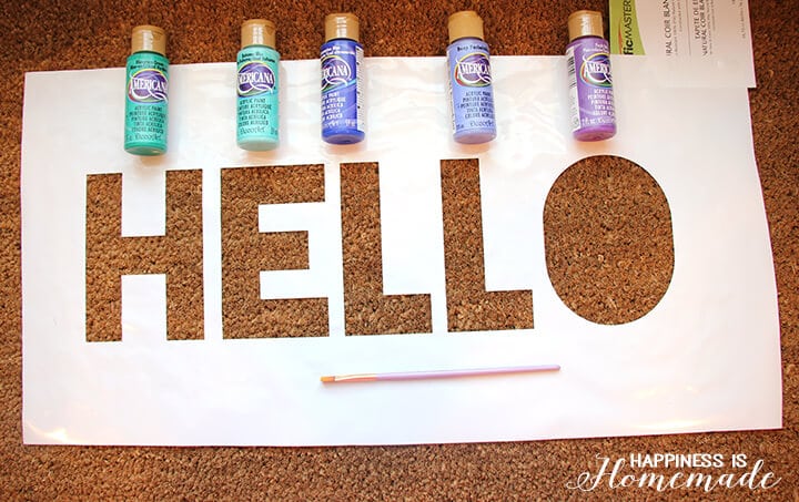 Easy Stenciled Welcome Mat DIY Craft Project