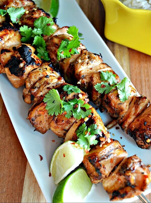 Honey Lime Chicken Skewers