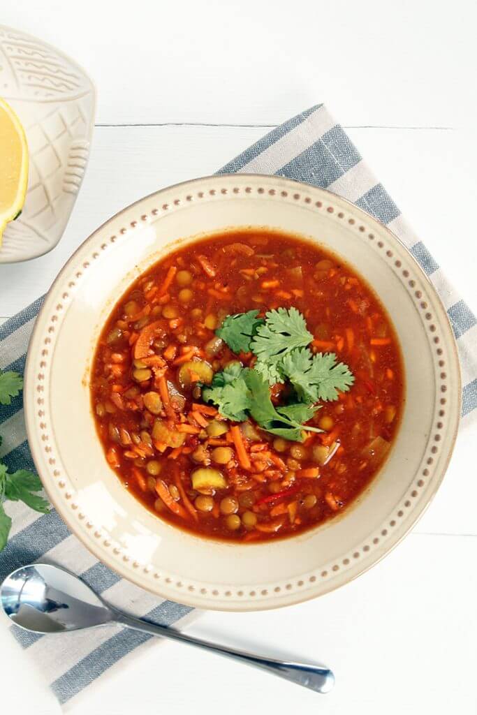 Slow Cooker Vegan Spicy Moroccan Carrot Rice and Lentil Stew