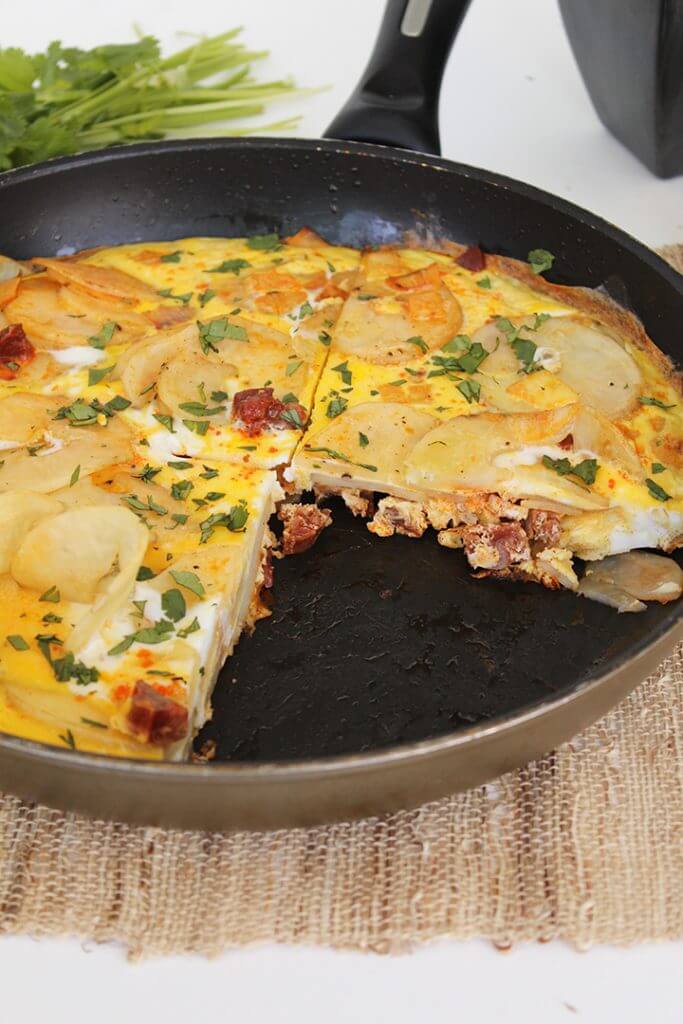 Tortilla Espanola with Chorizo