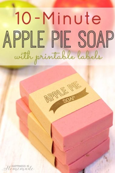 apple pie soap bars with printable labels