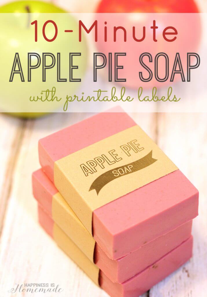 10-Minute Apple Pie Soap with Printable Labels