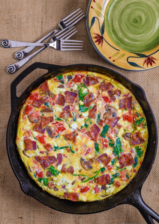 Bacon Mushroom Fritatta