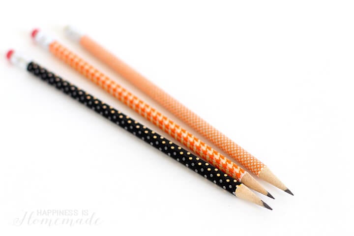 Halloween Washi Tape Pencils