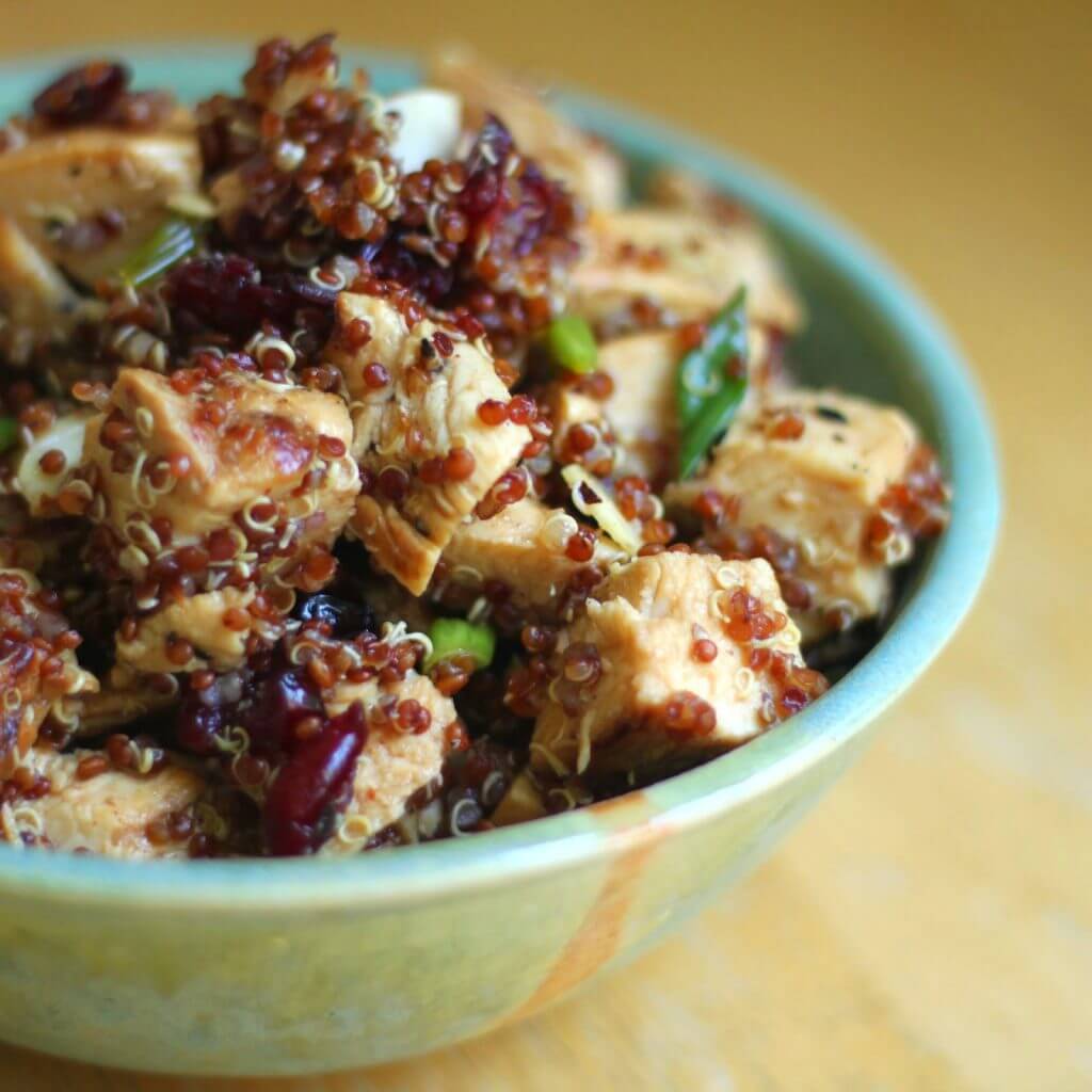 Quinoa Cranberry Almond Chicken Salad