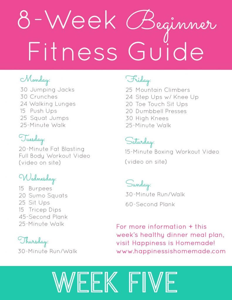 5 week home workout plan online