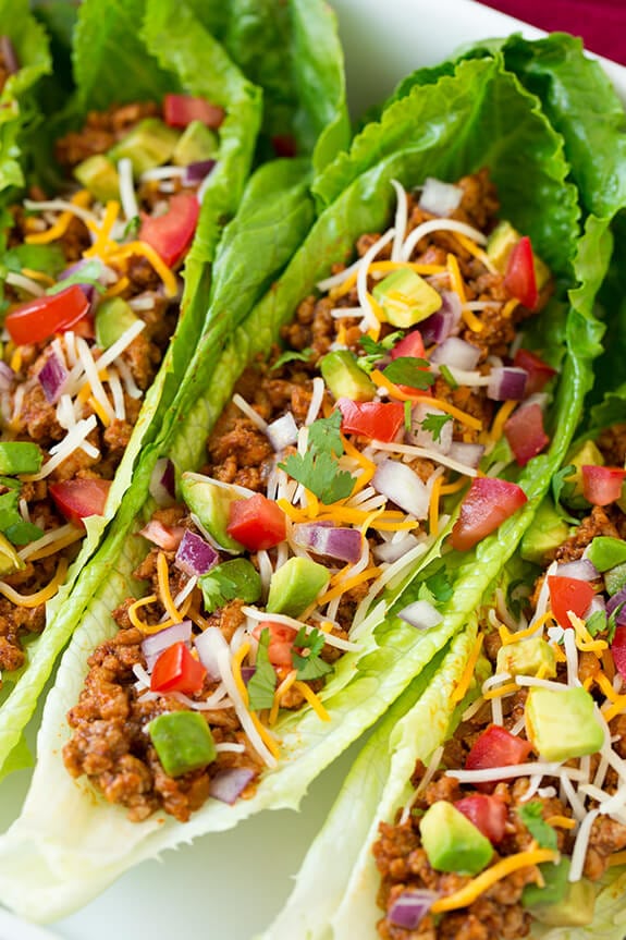 turkey taco lettuce wraps 