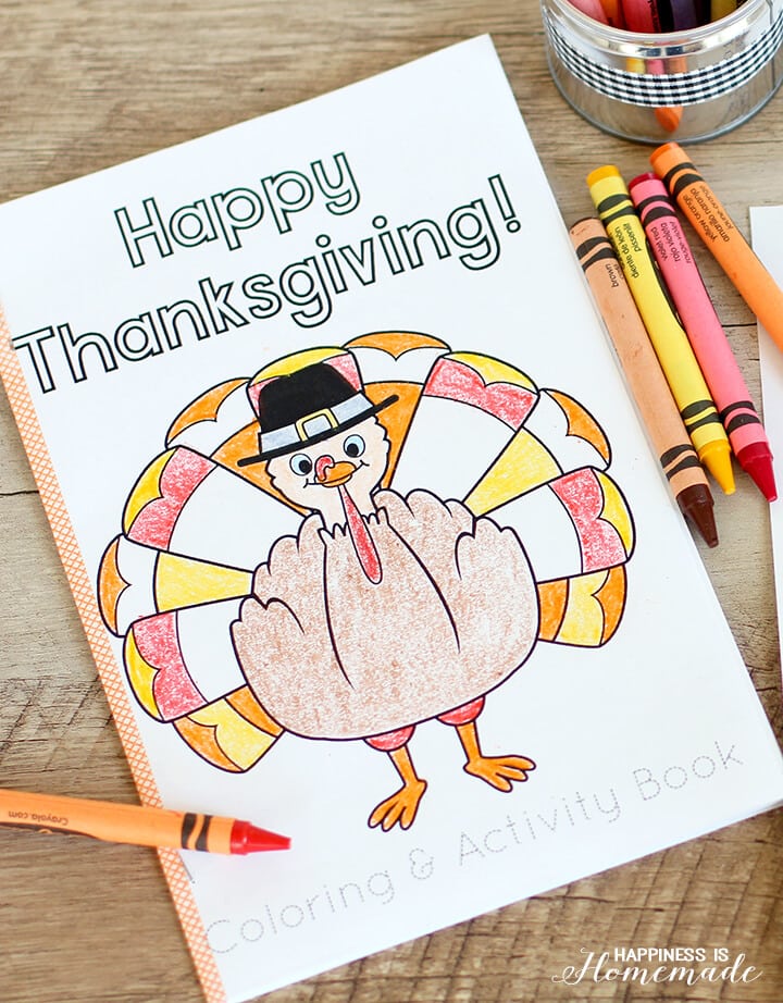 happy thanksgiving printable coloring page