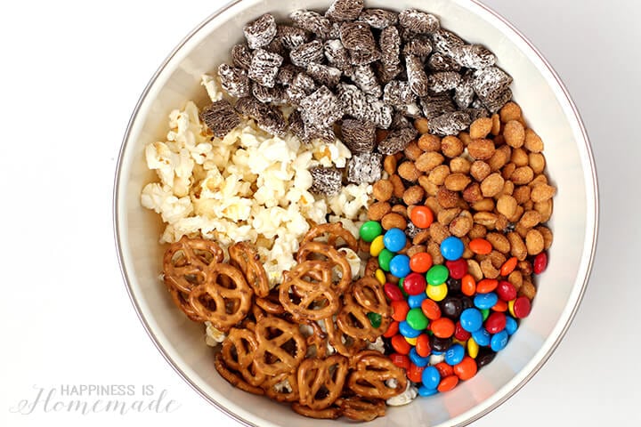 Peanuts Movie Snack Mix in a Bowl