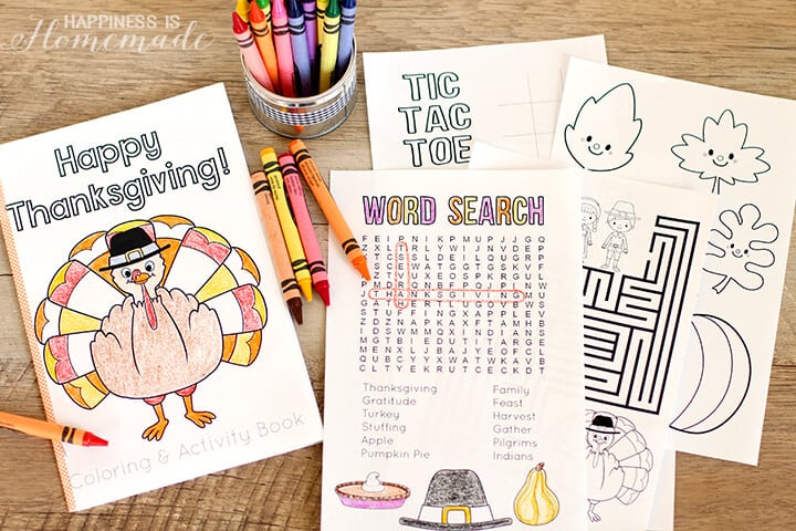 printable thanksgiving coloring book for kids