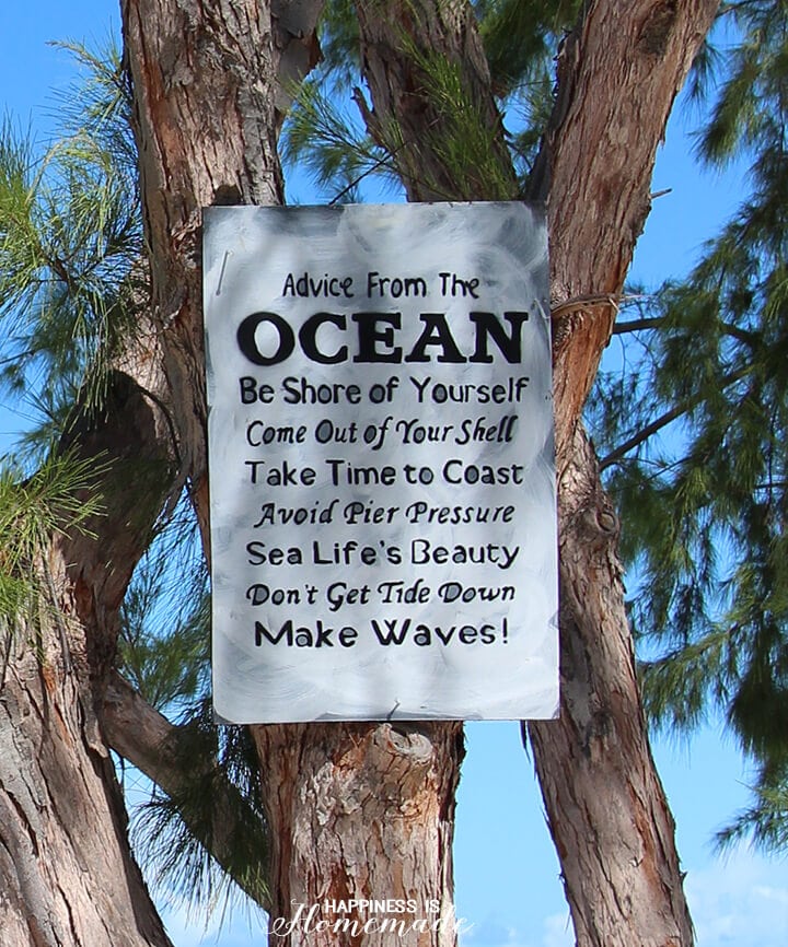 Advice from the Ocean Sign