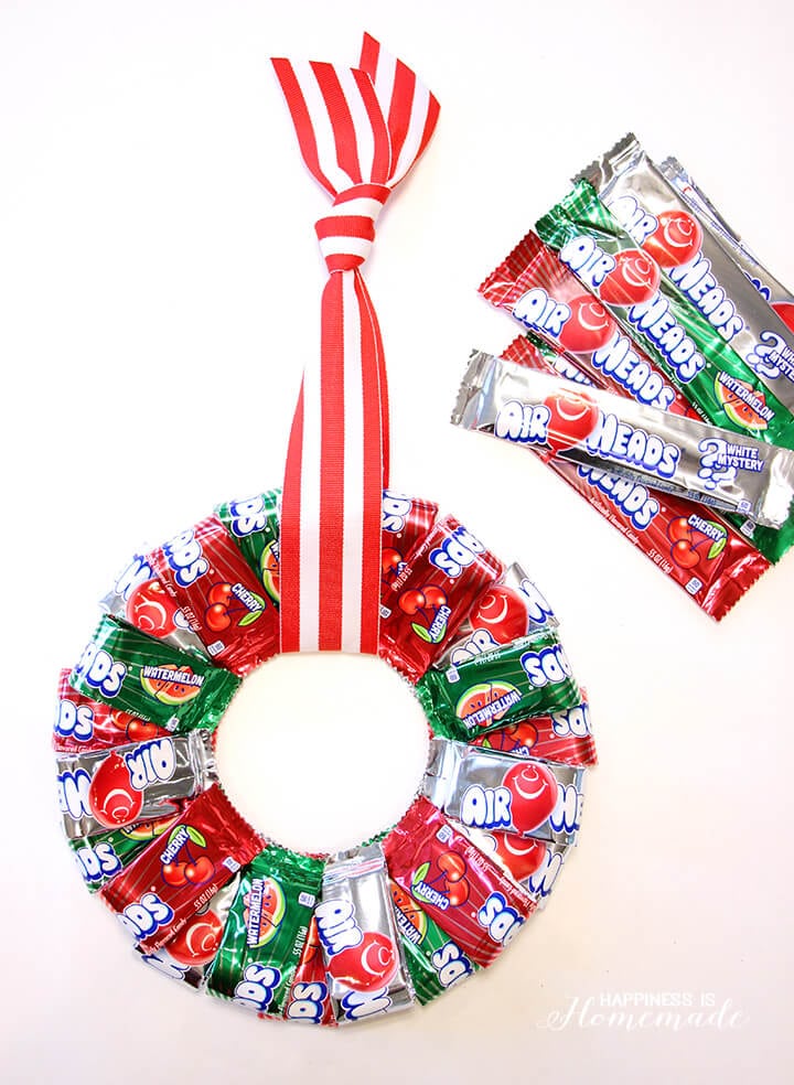 Airheads Christmas Candy Wreath