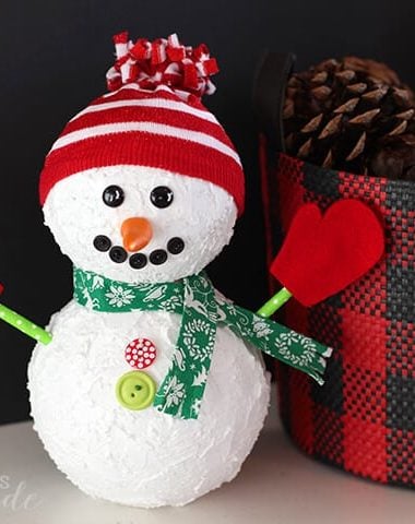 cute diy floracraft foam ball holiday snowman decoration