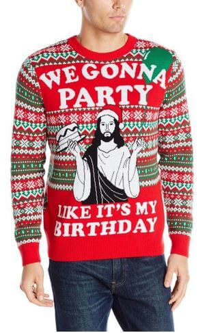 funny jesus birthday party christmas sweater