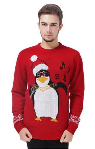 funny penguin ugly christmas sweater