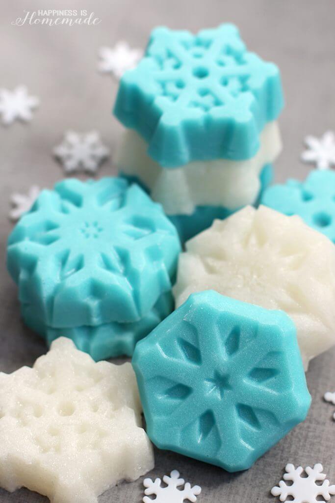 Shimmery Sugar Scrub Snowflakes