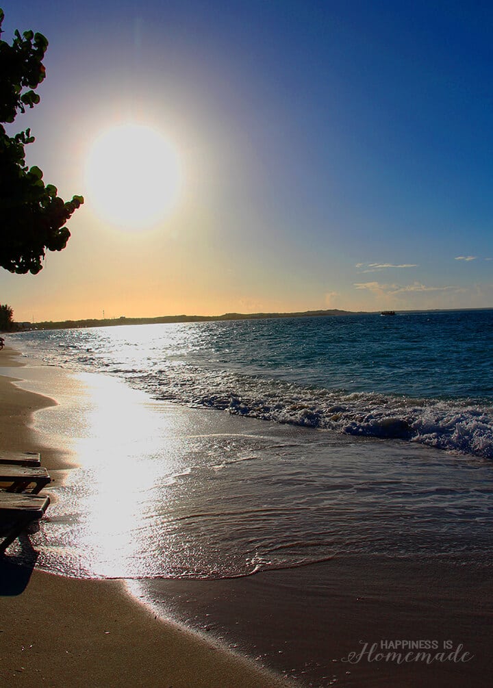 Sun Sinking over the Ocean at Beaches Turks and Caicos