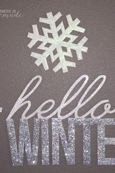 hello winter glitter snowflake craft