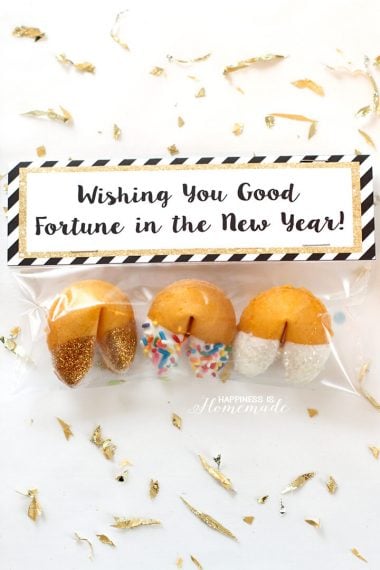 dipped fortune cookies for new years eve