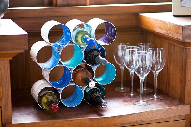 Coffee Can Wine Rack