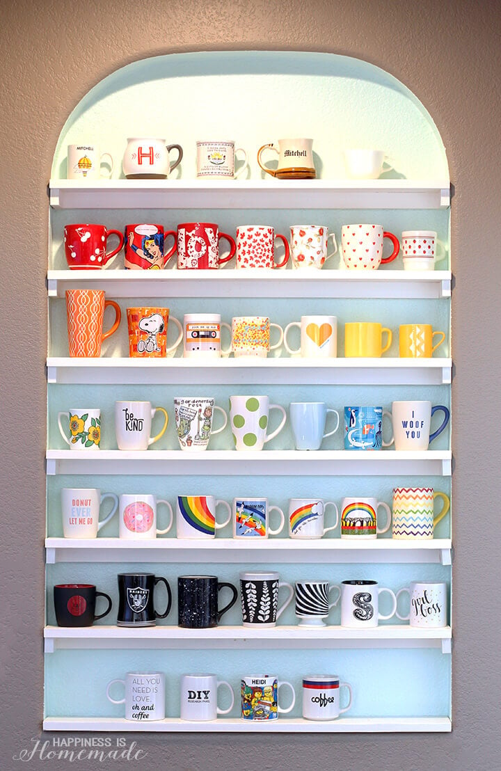 Coffee Mug Shelves | Extra Space Storage Ideas | Make Your Space Work For You