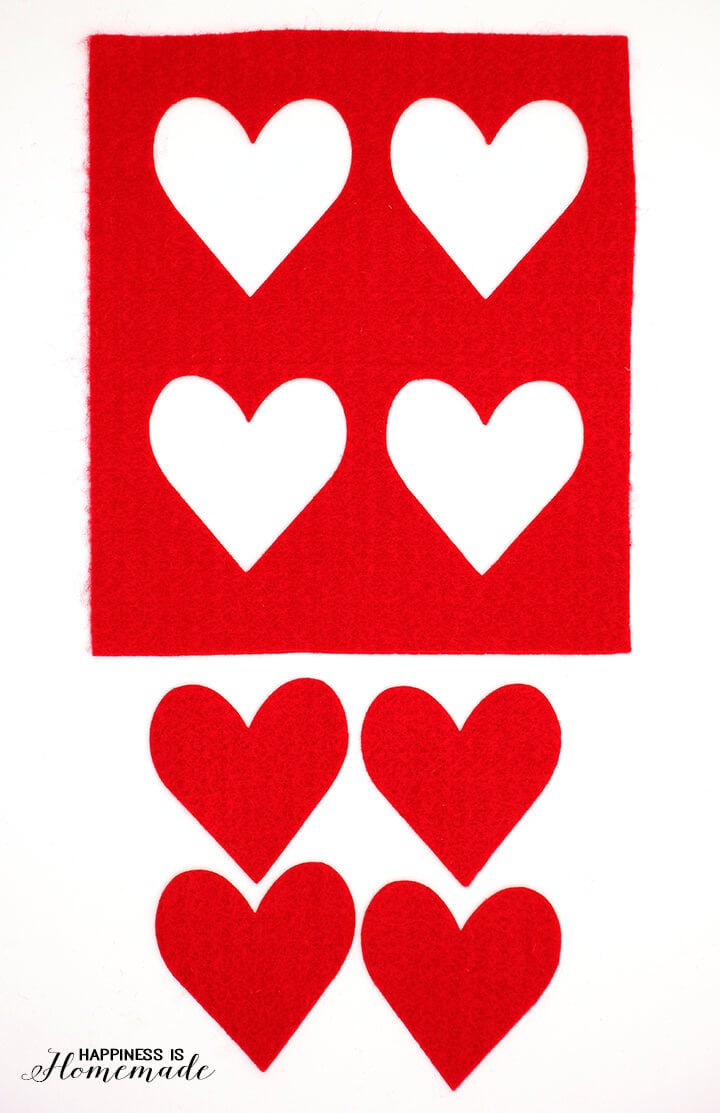 Red Heart Felt Deco Sticker, Large