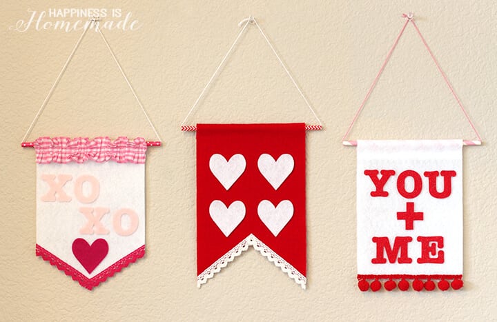 Felt Wall Banners for Valentine's Day
